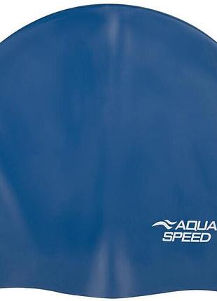 Синяя силиконовая шапочка для длинных волос aqua speed mono xl 3863