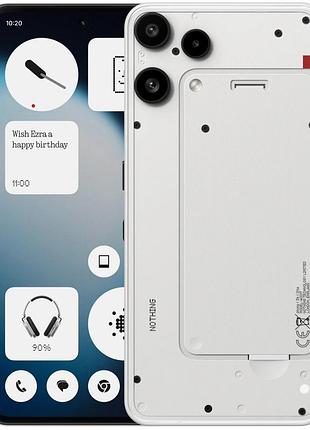 Смартфон nothing phone (3a) lite 8/256gb white, nfc, amoled 6.77" 50+8+2/16мп, dimensity 7300 pro, 5000mah