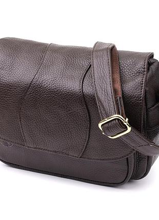 Сумка из натуральной кожи для женщин vintage 22973 коричневый