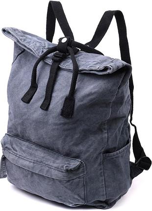 Модний міський рюкзак-мішок унісекс із щільного текстилю vintage sale_15076 сірий