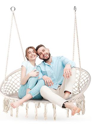 Садова гойдалка boho outtec бежевий 4