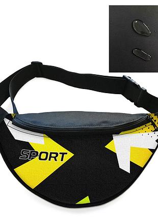 Сумка-бананка мужская/женская sport 32×16 см с расширителем поясная сумка или сумка через плечо (02899)