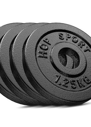 Сет з металевих дисків hop-sport strong 4x1,25кг