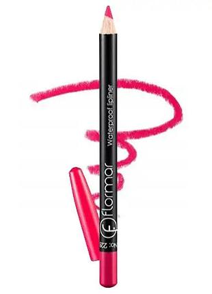 Водостойкий карандаш для губ flormar 228, saturated pink