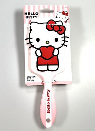 Детская расческа hello kitty – розовая массажная щетка для волос