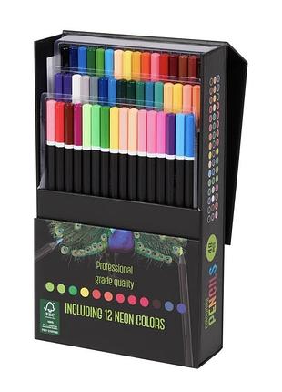 Набор цветных карандашей 48 шт с неоновыми цветами colouring pencils