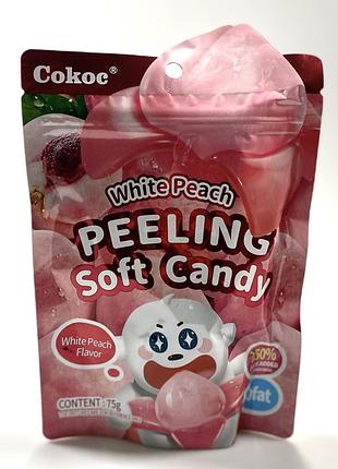 Желейные конфеты cokoc peeling soft candy peach 75 грам