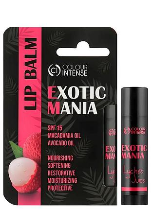 Увлажняющий бальзам для губ colour intense exotic mania с ароматом личи, 5г