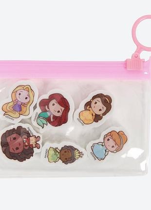 Набор резинок для стирания disney princess в пенале, 6 шт