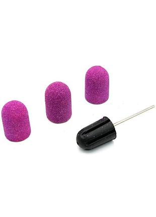 Набір ковпачків (3 шт) і гумова насадка, розмір 16*25 мм, #80 lilac