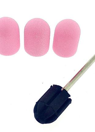 Набір ковпачків (3 шт) і гумова насадка, розмір 10*15 мм, #180 pink