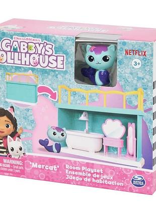 Ігровий набір gabby’s dollhouse mercat room playset з фігуркою та аксесуарами, spin master, 3+