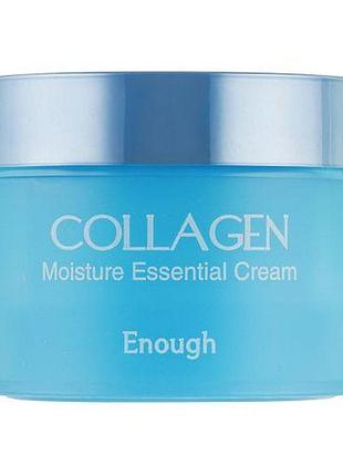 Зволожуючий крем для обличчя enough collagen moisture essential cream з колагеном, 50 г