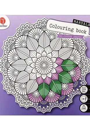 Розмальовка з мандалами décotime mandala coloring book, 36 аркушів, 20×20 см