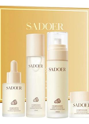 Подарунковий набір доглядової косметики 4в1 sadoer tuber magnatum з білим трюфелем