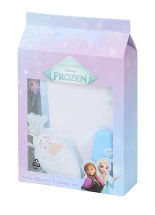 Набор для письма frozen детский в подарочной коробке, 5 предметов (блокнот, ручка, ластик, стикеры)