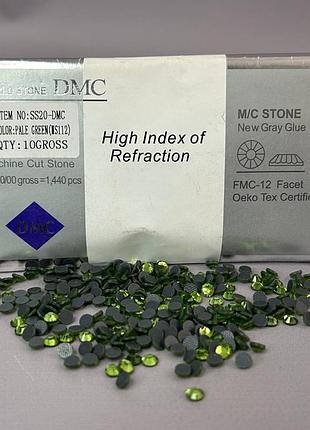 Ss20 термоклеевые стразы дмс (dmc китай) col green