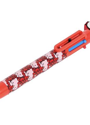 Многоцветная ручка hello kitty 6 цветов детская шариковая