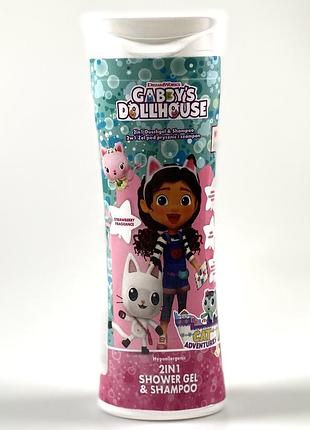 Гель для душа и шампунь gabby’s dollhouse 2 в 1