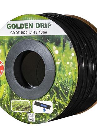 Лента капельная 8 mil шаг 20 см бухта 100 метров эмитерная golden drip