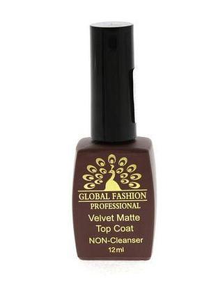 Матовый топ без липкого слоя top matte velvet, 12 мл