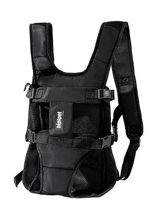 Рюкзак-кенгуру для кота собаки hipipet 2410msdj964 black s перенесення