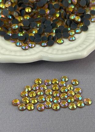 10г- термоклейові стрази (dmc китай) ss16 (4мм) - crystal жовтый ab