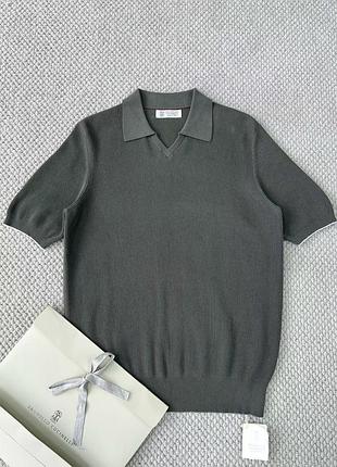 Трикотажное поло brunello cucinelli