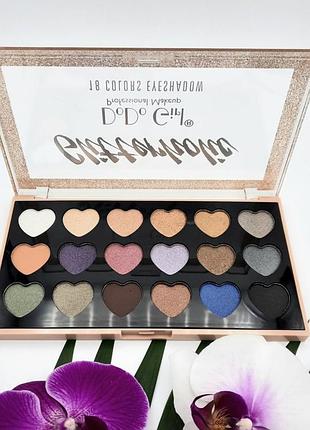 Тіні для очей dodo girl glitterholic, 18 відтінків
