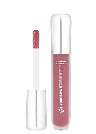 Зволожувальний блиск для губ parisa cosmetics hydro lips 02 світло-рожевий