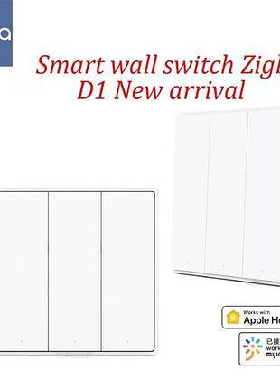 Настенный выключатель aqara d1 с 3 кнопками – умный zigbee выключатель