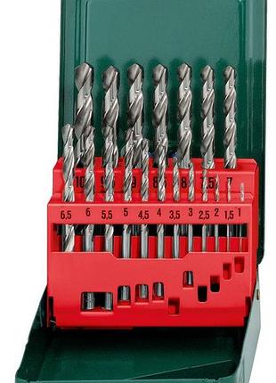Набір свердел по металу metabo hss-g, 19шт