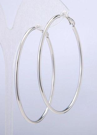 Сережки xuping кільця родій s-2мм + - d-58мм + -