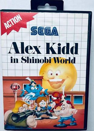 Alex kidd in shinobi world, б/у, английская версия - картридж для sega master system