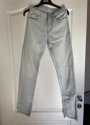 Джинсы zara the straight cropped, джинсы женские зара