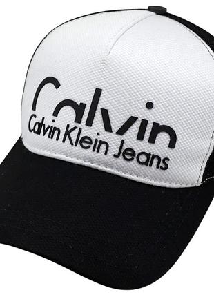 Бейсболка calvin klein jeans (чорний-білий)