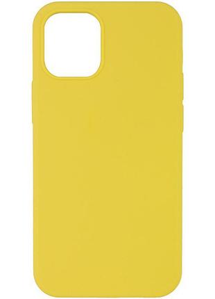 Чехол silicone case full protective (aa) no logo для apple iphone 12 pro / 12 (6.1") желтый / yellow