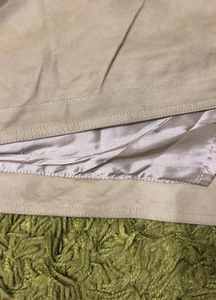 Натуральная кожаная замшевая юбка карандаш, lola5 фото