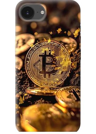 Чехол силиконовый на телефон iphone 16e золотая лихорадка биткойна "6089u-3971-58250"