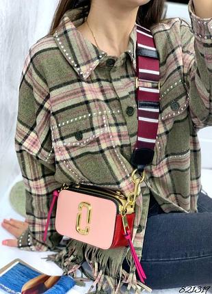 Сумка marc jacobs натуральная кожа пудра
