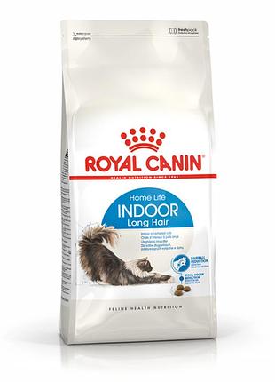 Royal canin indoor long hair для довгошерстих кішок від 1 до 7 років 2 кг