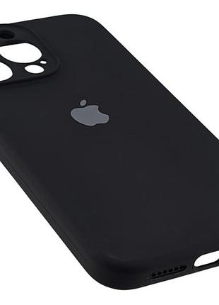 Чехол silicone case box для apple iphone 15 pro max бампер soft touch с микрофиброй черный 3