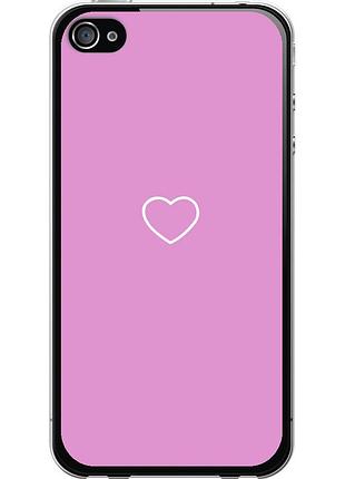 Чохол 2d пластиковий на телефон iphone 4 серце 2 "4863t-15-58250"