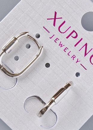 Серьги xuping d-16х3мм+-, родий