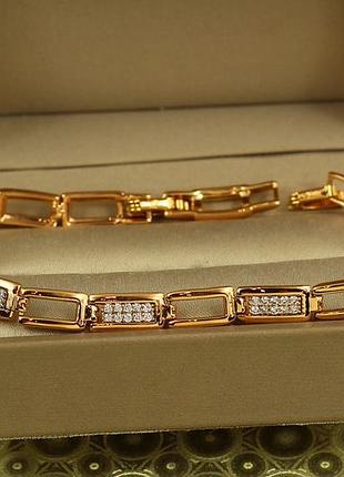Браслет xuping jewelry брусчатка 17 см золотистый