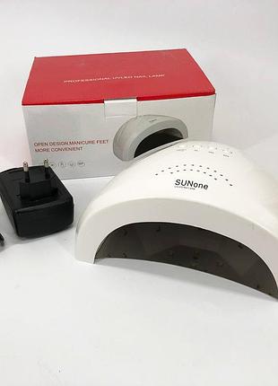 Лампа для гель-лаку портативна sun one nail lamp fd77-1, апарат для сушіння нігтів vf-31