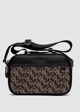 🦁 coach graham crossbody with monogram print midnight 23 х 15 х 7 см