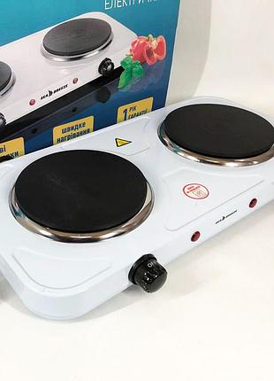 Электро плита маленькая sea breeze sb-063 2000 вт, варочная настольная плита удобная для кухни mn-81