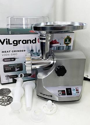 Электрическая мясорубка 2в1 vilgrand, электрические мясорубки профессиональные, мясорубка-соковижималка ov-44