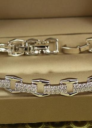Браслет xuping jewelry триумф 17 см 10 мм серебристый